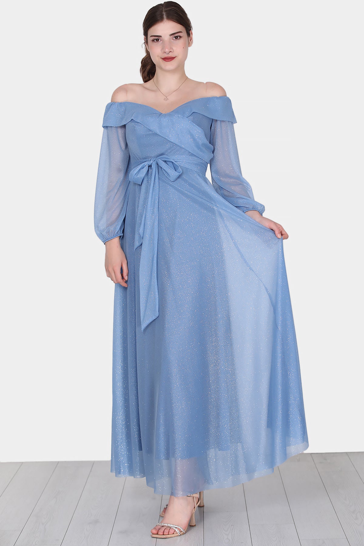 Langes Maxikleid Sommerkleid für Damen - NELB0588D5147İND