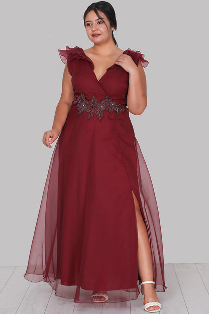 Langes Maxikleid Sommerkleid für große Größen - NELB0588D5152BRD