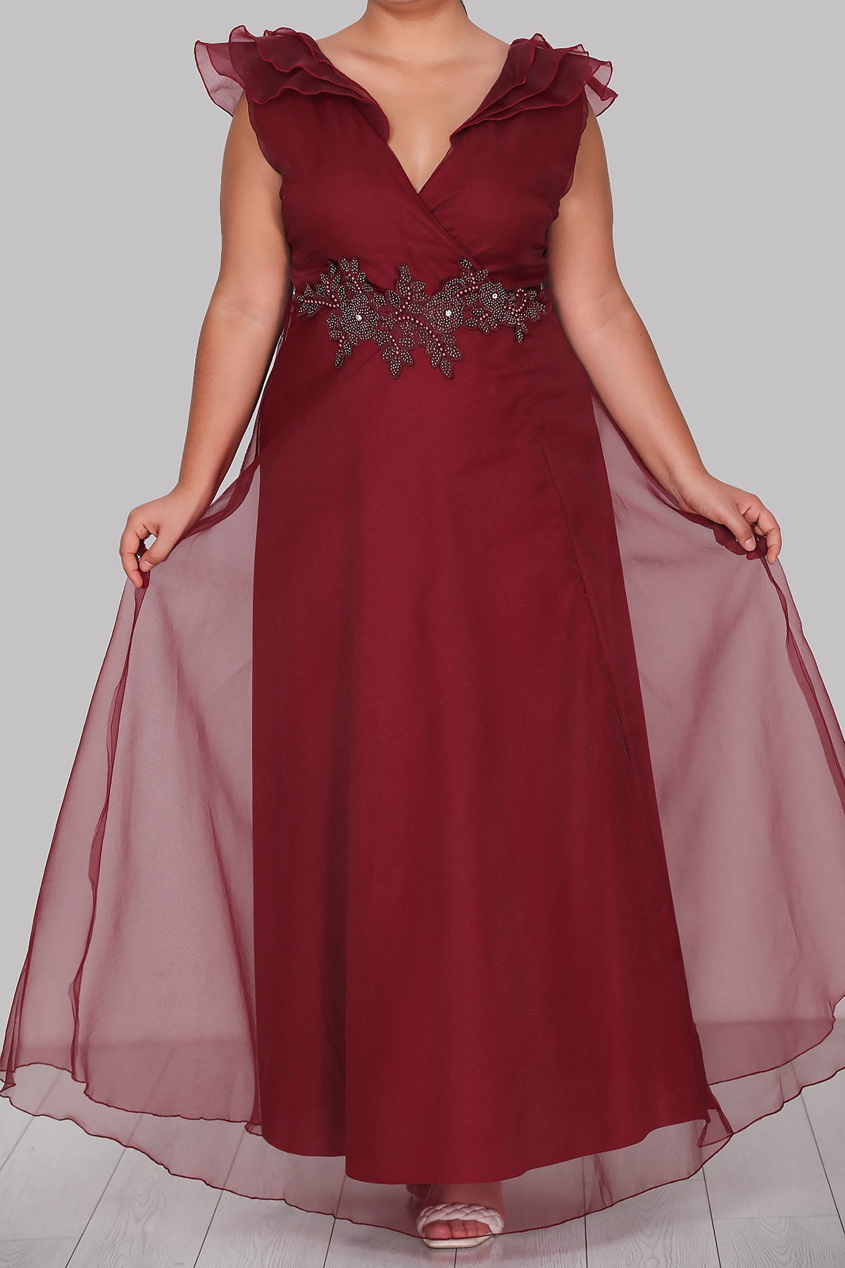 Langes Maxikleid Sommerkleid für große Größen - NELB0588D5152BRD