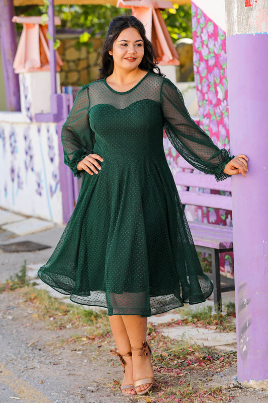 Dames midi-jurk zomerjurk voor grote maten - NELB0588D5154ZMT