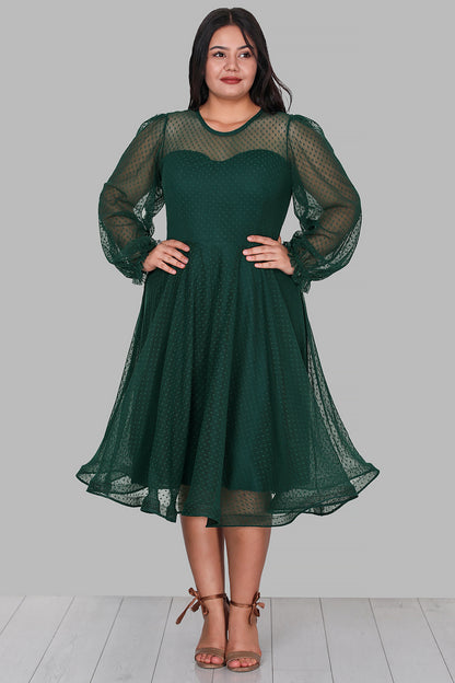 Dames midi-jurk zomerjurk voor grote maten - NELB0588D5154ZMT