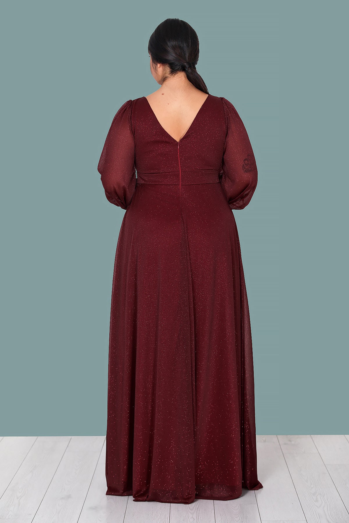 Langes Maxikleid Sommerkleid für große Größen - NELB0588D5158BRD