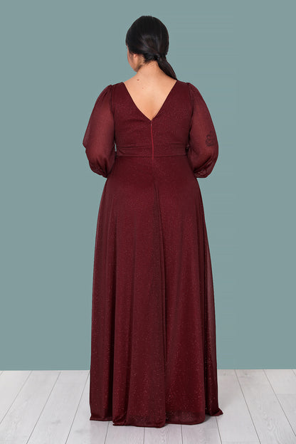 Langes Maxikleid Sommerkleid für große Größen - NELB0588D5158BRD