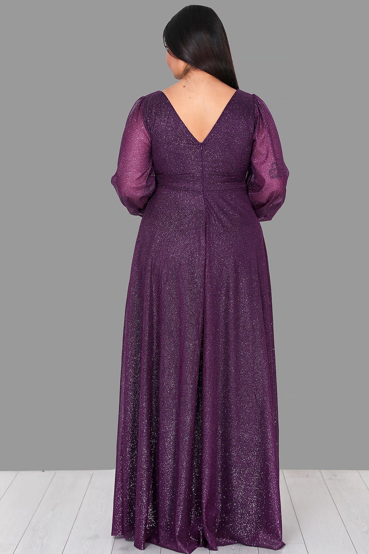 Langes Maxikleid Sommerkleid für große Größen - NELB0588D5158MOR