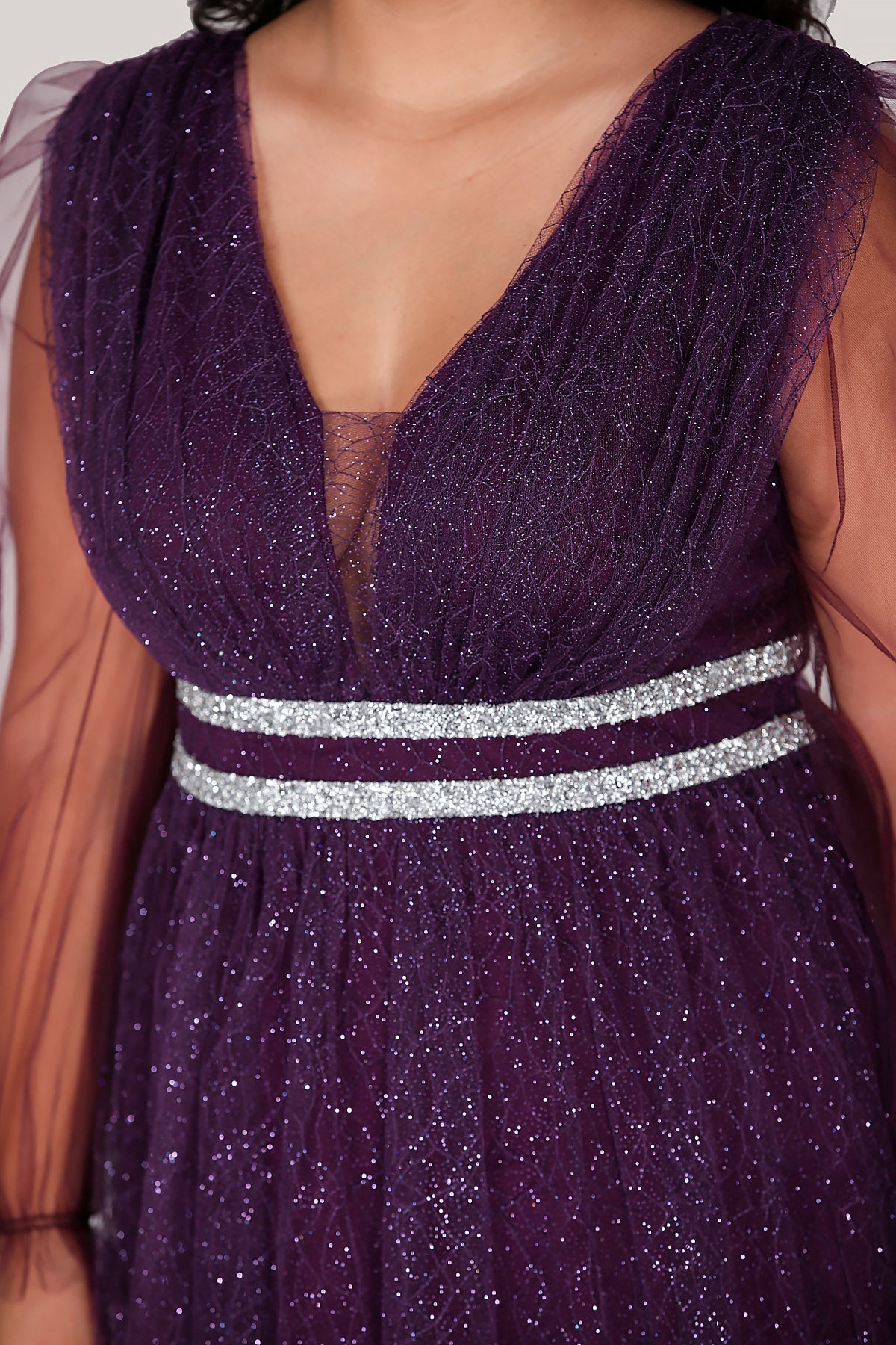 Lange maxi-jurk zomerjurk voor grote maten - NELB0588D5160MOR