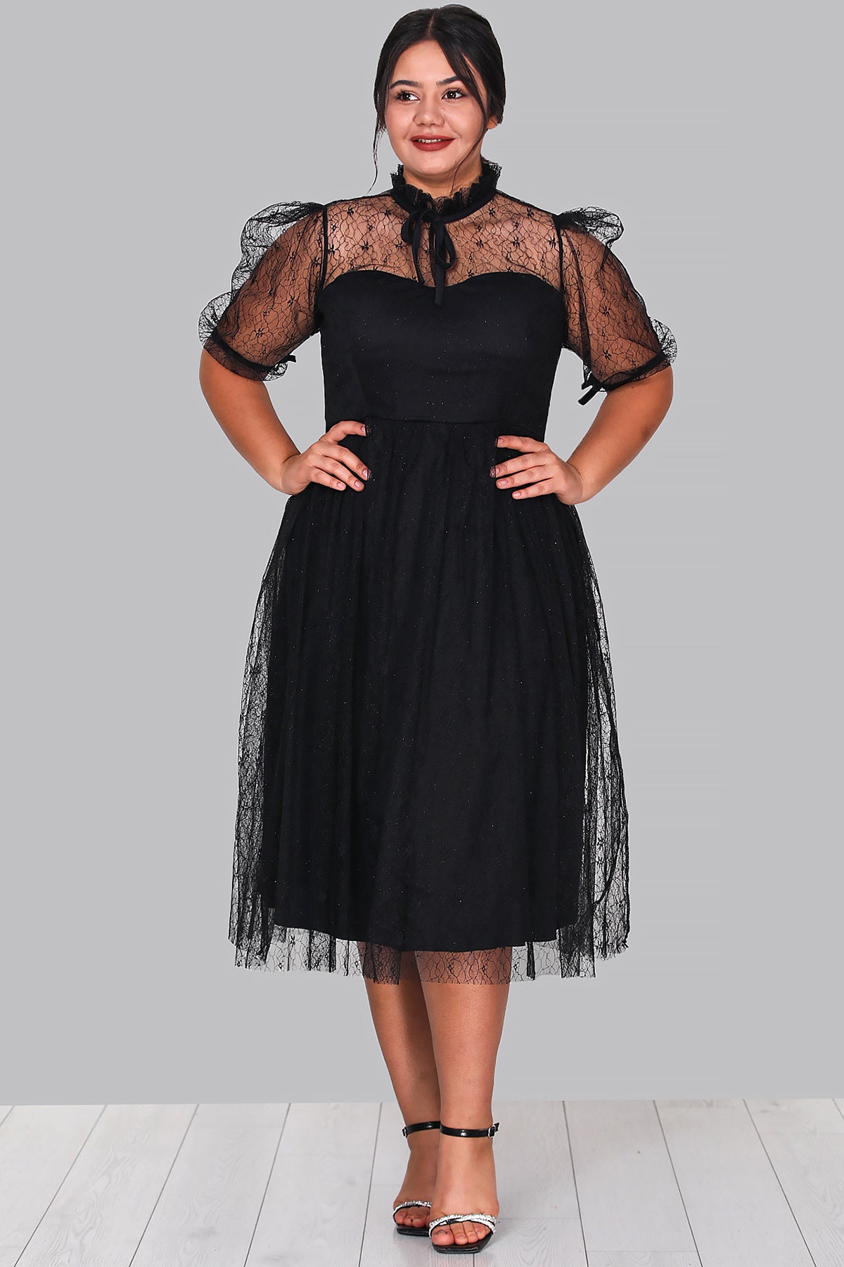 Damen Midikleid Sommerkleid für große Größen - NELB0588D5163SYH