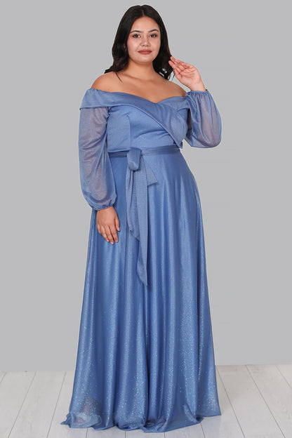 Lange maxi-jurk zomerjurk voor grote maten - NELB0588D5164MVİ