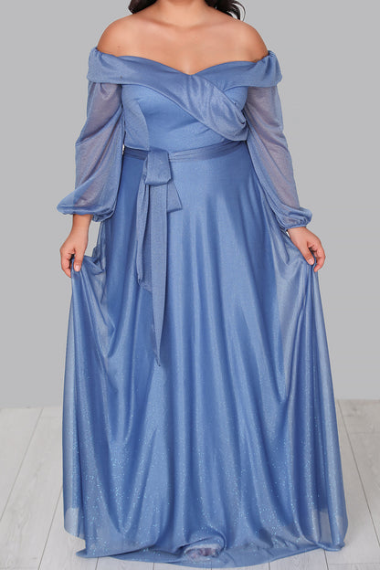 Lange maxi-jurk zomerjurk voor grote maten - NELB0588D5164MVİ