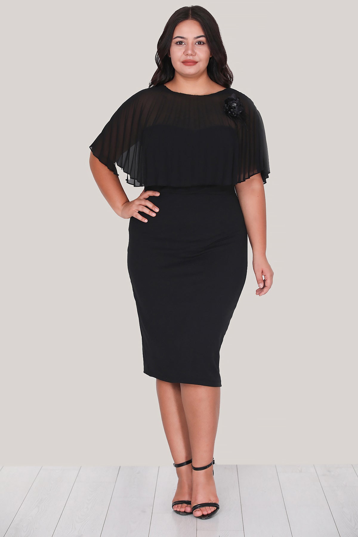 Dames midi-jurk zomerjurk voor grote maten - NELB0588D5167SYH