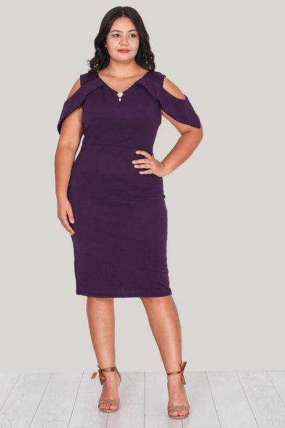 Dames midi-jurk zomerjurk voor grote maten - NELB0588D5173K-M