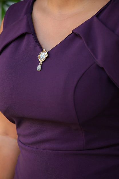 Dames midi-jurk zomerjurk voor grote maten - NELB0588D5173K-M