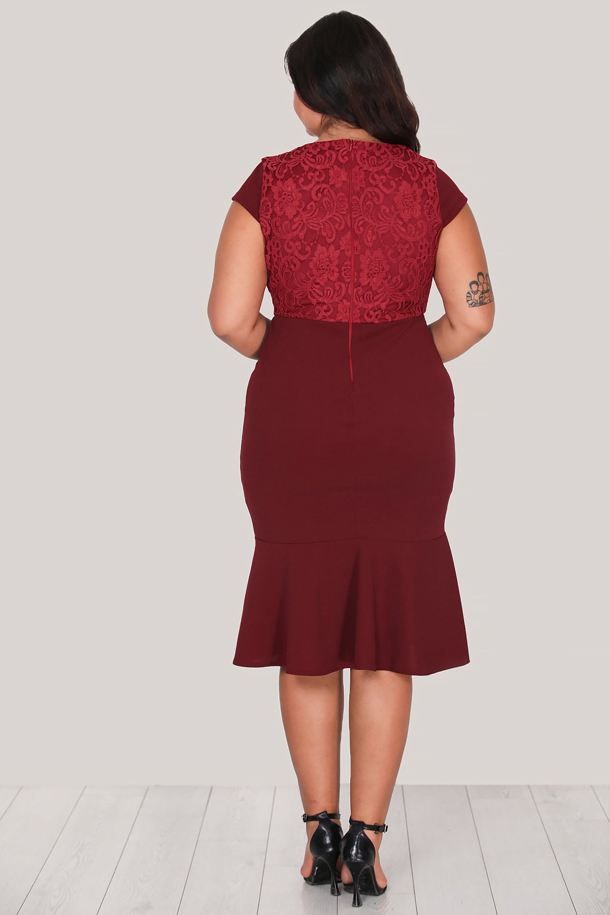 Dames midi-jurk zomerjurk voor grote maten - NELB0588D5177BRD