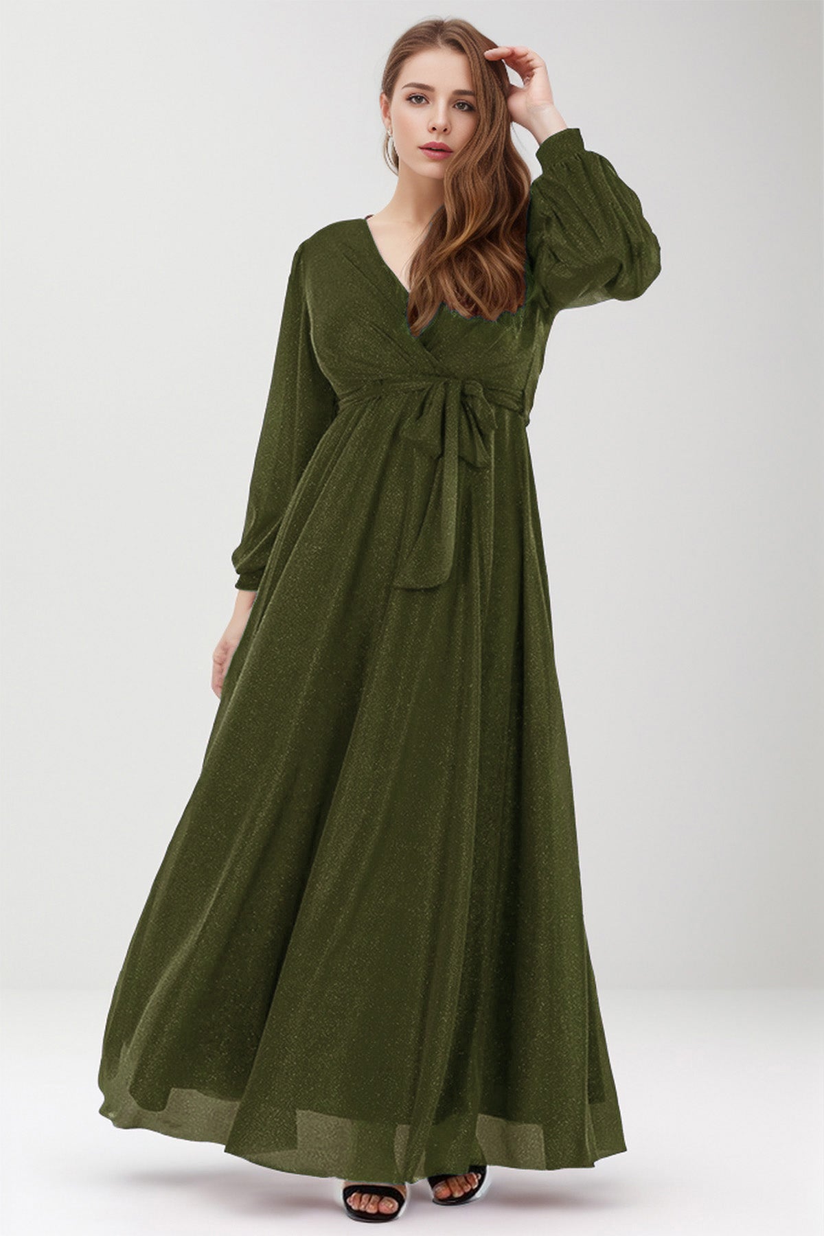 Langes Maxikleid Hochzeitskleid Für Damen - NELB1000D9534HKİ