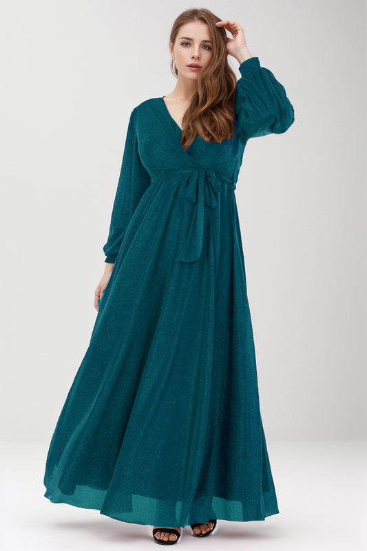 Langes Maxikleid Hochzeitskleid Für Damen- NELB1000D9534PTL