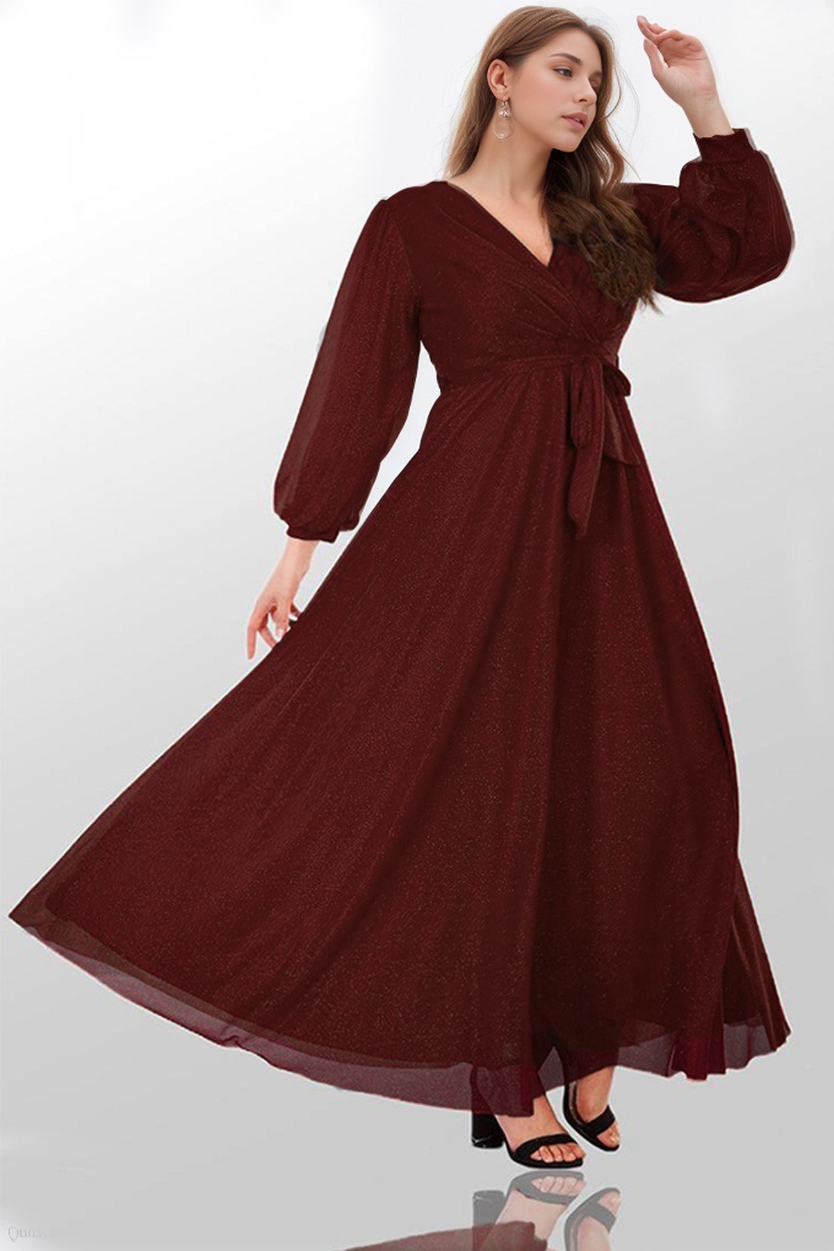 Langes Maxikleid Hochzeitskleid Für Damen - NELB1000D9534BRD