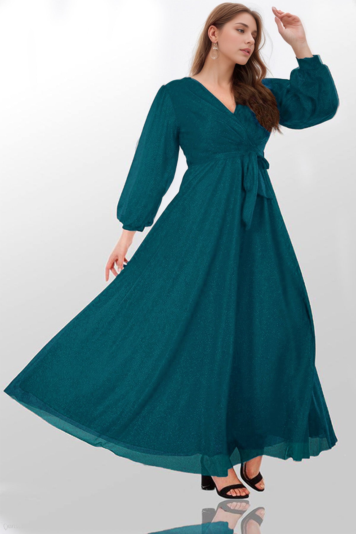 Langes Maxikleid Hochzeitskleid Für Damen- NELB1000D9534PTL