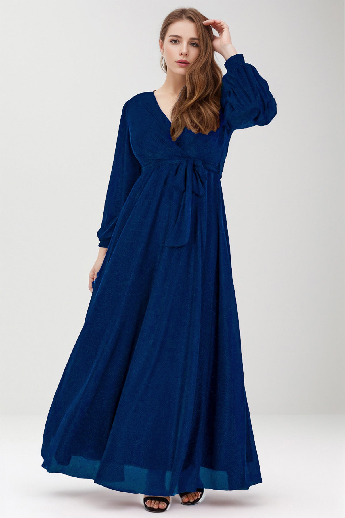 Langes Maxikleid Hochzeitskleid Für Damen- NELB1000D9534SKS