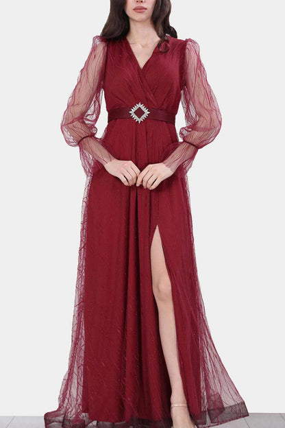 Lange maxi-jurk zomerjurk voor dames - NELB0572D5142BRD