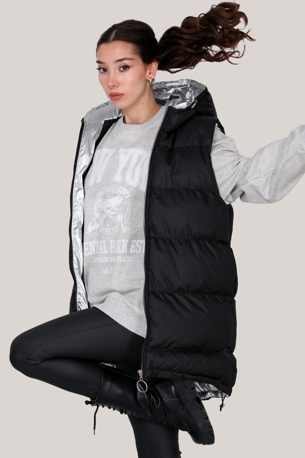 Gewatteerde jas, pufferjas voor dames - NYLK0004D9906SYH