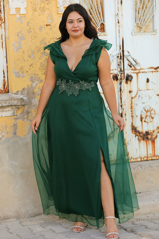 Langes Maxikleid Sommerkleid für große Größen - NELB0588D5152ZMT