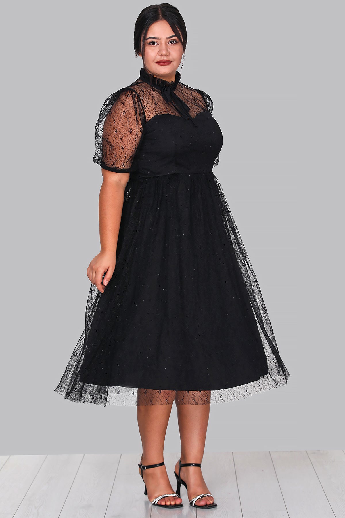 Damen Midikleid Sommerkleid für große Größen - NELB0588D5163SYH