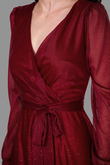 Langes Maxikleid Sommerkleid für Damen mit Gürtel  - NELB0588D5162BRD