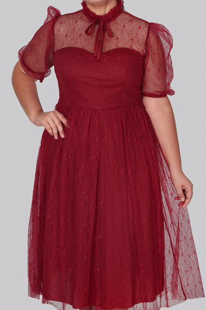 Damen Midikleid Sommerkleid für große Größen - NELB0588D5163BRD