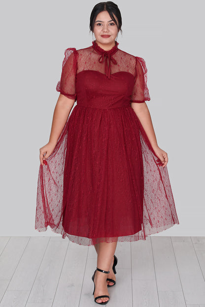 Damen Midikleid Sommerkleid für große Größen - NELB0588D5163BRD