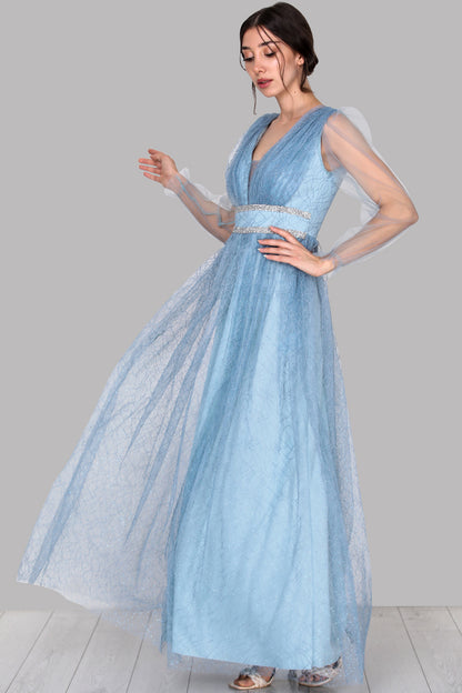 Langes Maxikleid Sommerkleid für Damen - NELB0588D5166MVİ