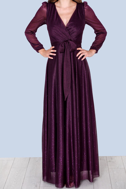 Lange avond maxi-jurk voor dames - NELB0588D5162MOR