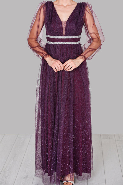 Langes Maxikleid Sommerkleid für Damen - NELB0588D5166MOR