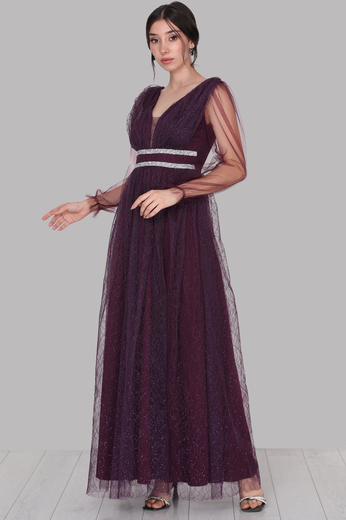 Langes Maxikleid Sommerkleid für Damen - NELB0588D5166MOR