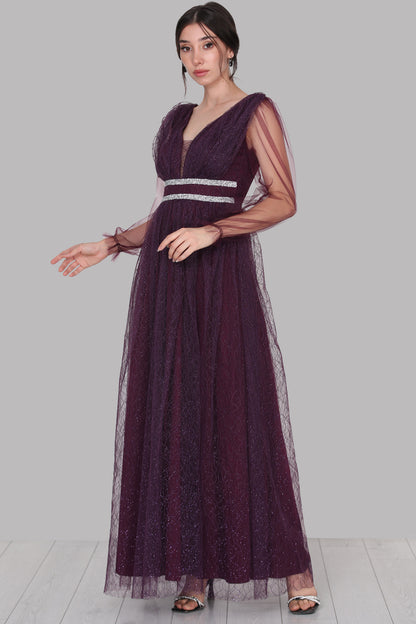 Langes Maxikleid Sommerkleid für Damen - NELB0588D5166MOR