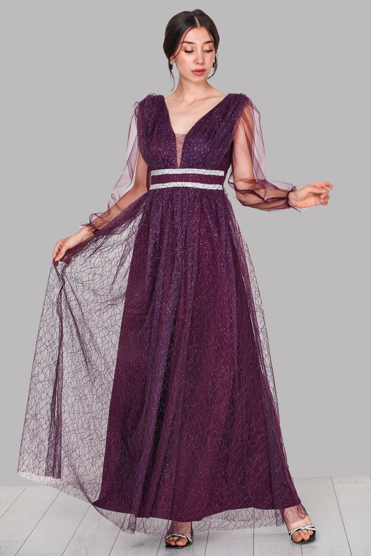 Langes Maxikleid Sommerkleid für Damen - NELB0588D5166MOR