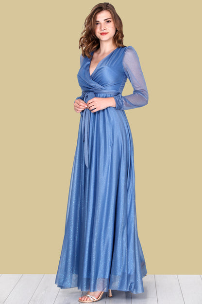 Damen Langes Abendkleid Maxikleid - NELB0588D5162MVİ