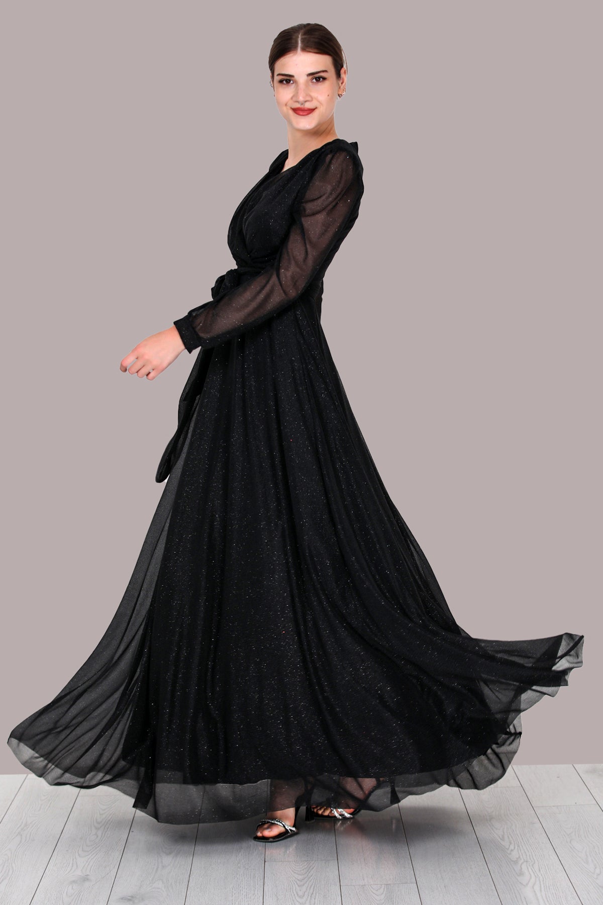 Damen Langes Abendkleid Maxikleid - NELB0588D5162SYH