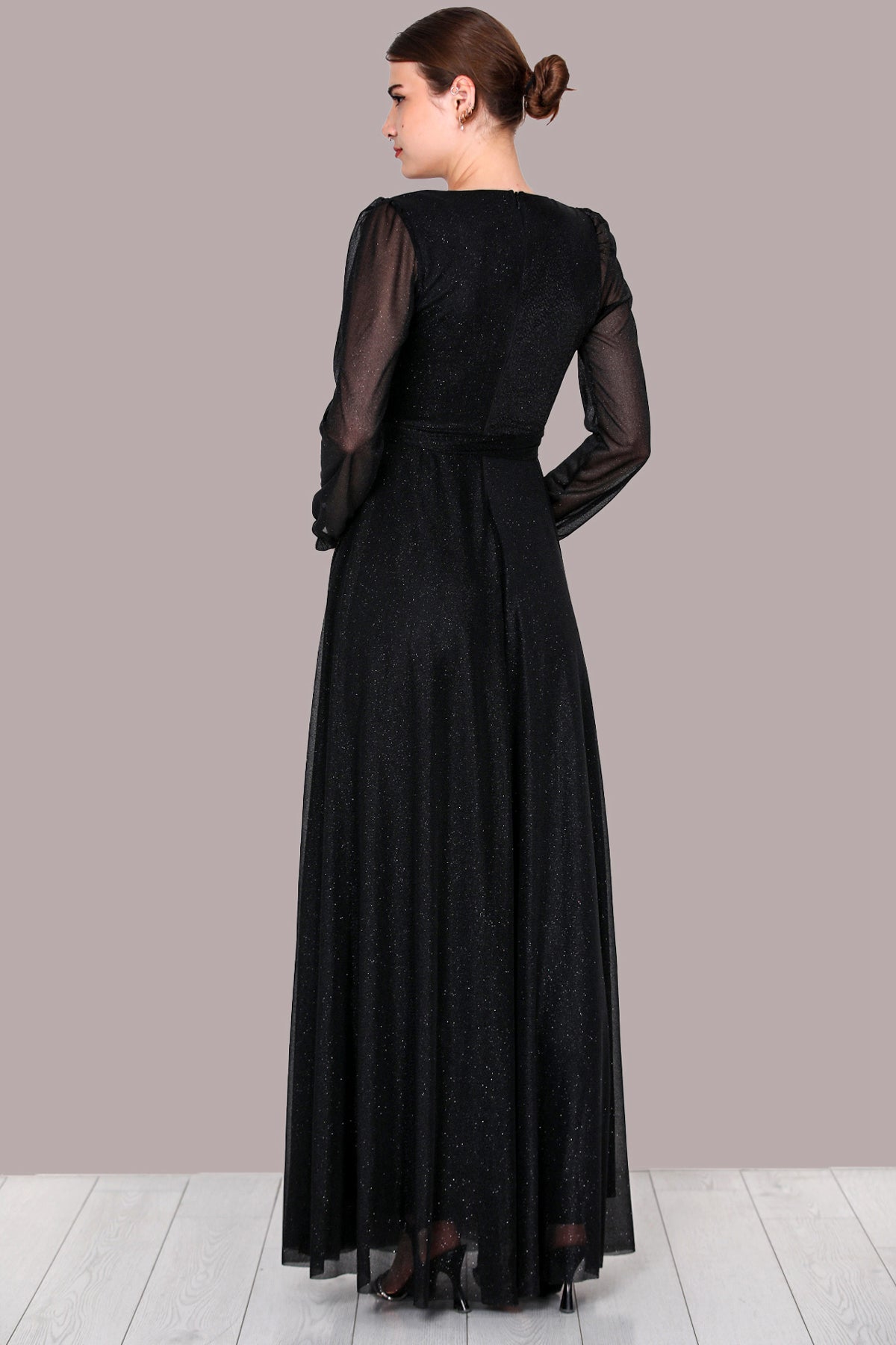 Damen Langes Abendkleid Maxikleid - NELB0588D5162SYH