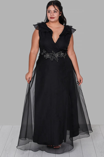 Langes Maxikleid Sommerkleid für große Größen- NELB0588D5152SYH