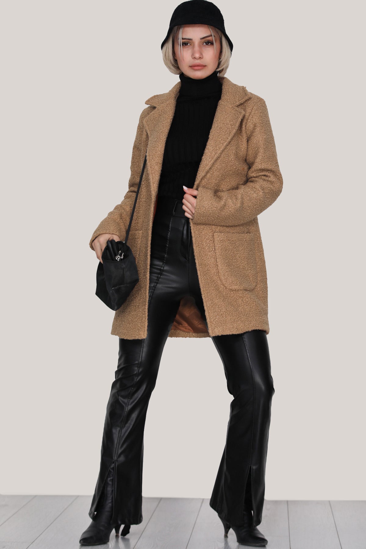 Strickmantel in trendigen Wintermantel für Damen - NKBN0541K3025TBA