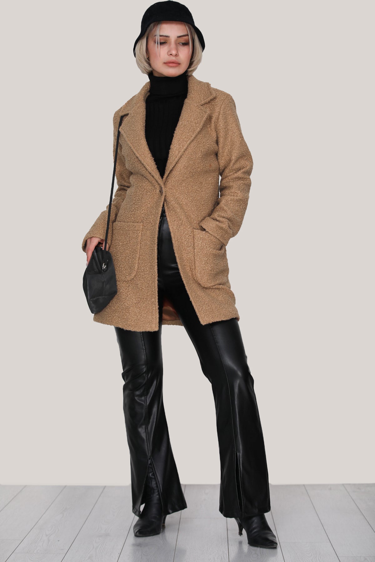 Strickmantel in trendigen Wintermantel für Damen - NKBN0541K3025TBA