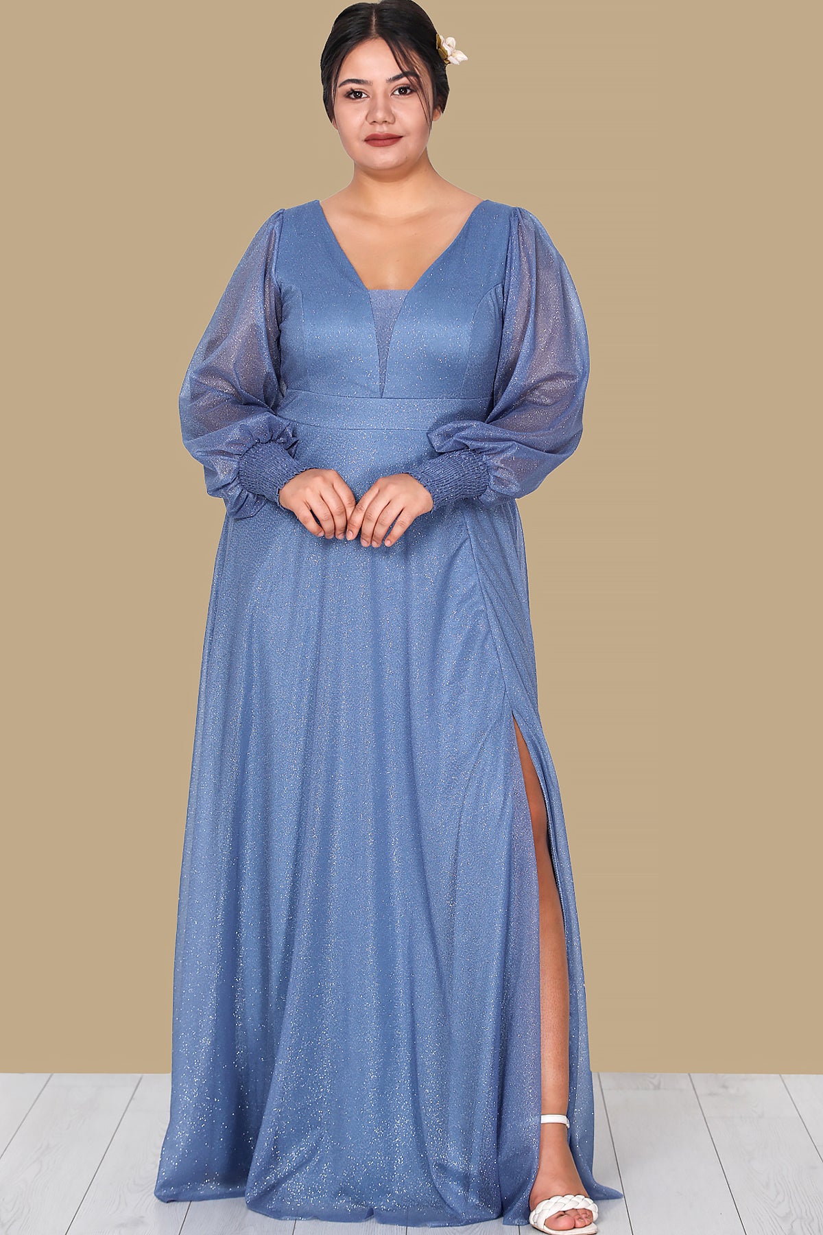 Evening dress maxi dress for women - NELB0588D5158MVİ