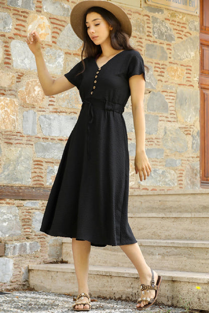 Dames avondjurk midi-jurk zomerjurk - NELB0031Y0306SYH