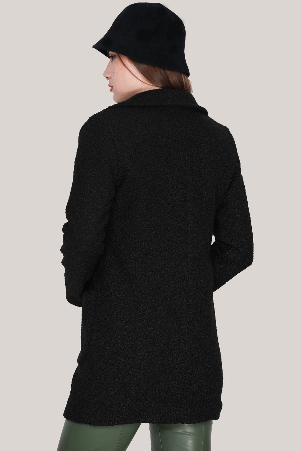 Strickmantel in trendigen Wintermantel für Damen - NKBN0541K3025SYH