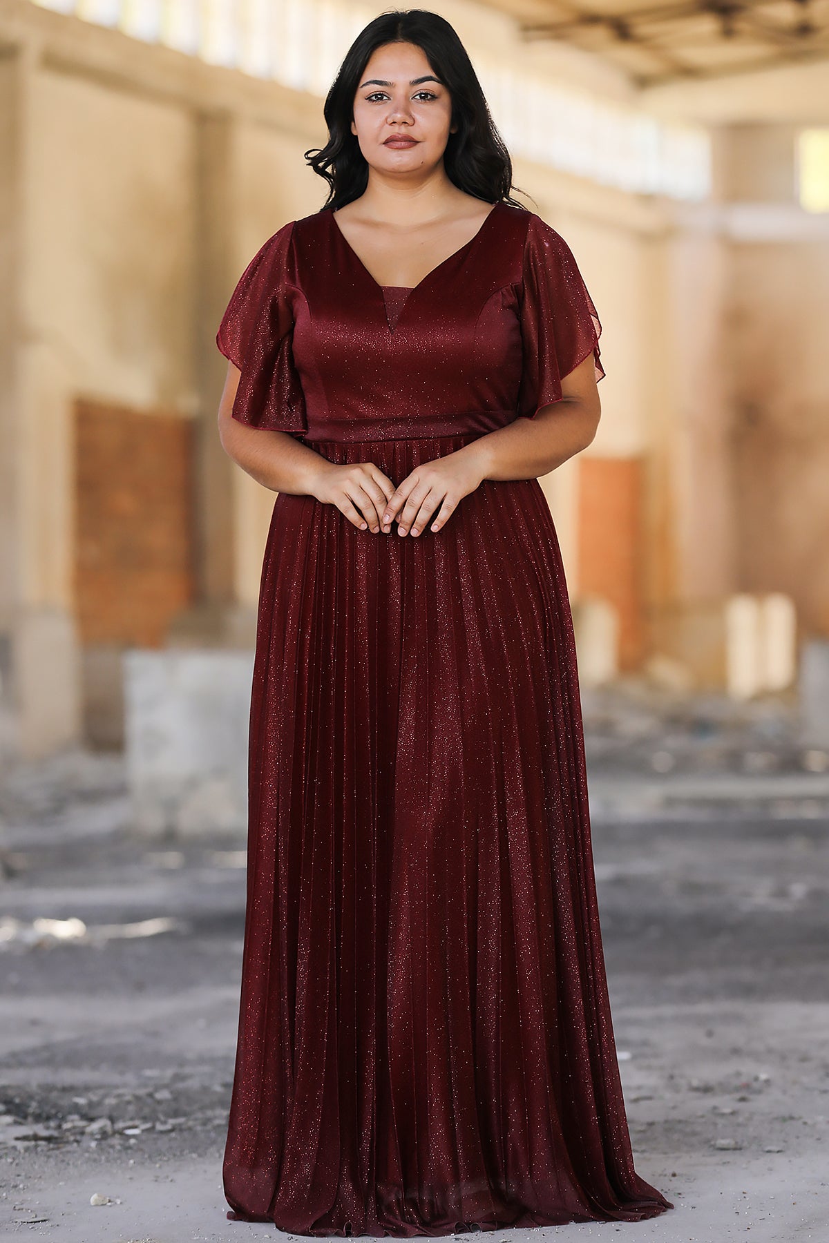 Lange maxi-jurk zomerjurk voor grote maten - NELB0588D5064BRD