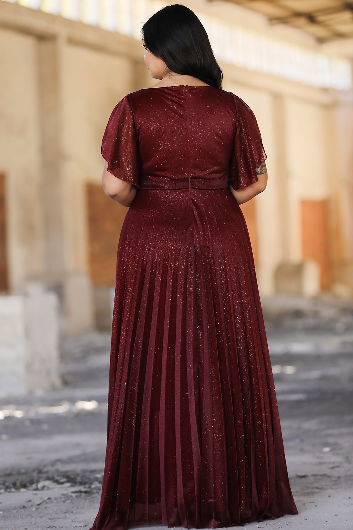 Lange maxi-jurk zomerjurk voor grote maten - NELB0588D5064BRD