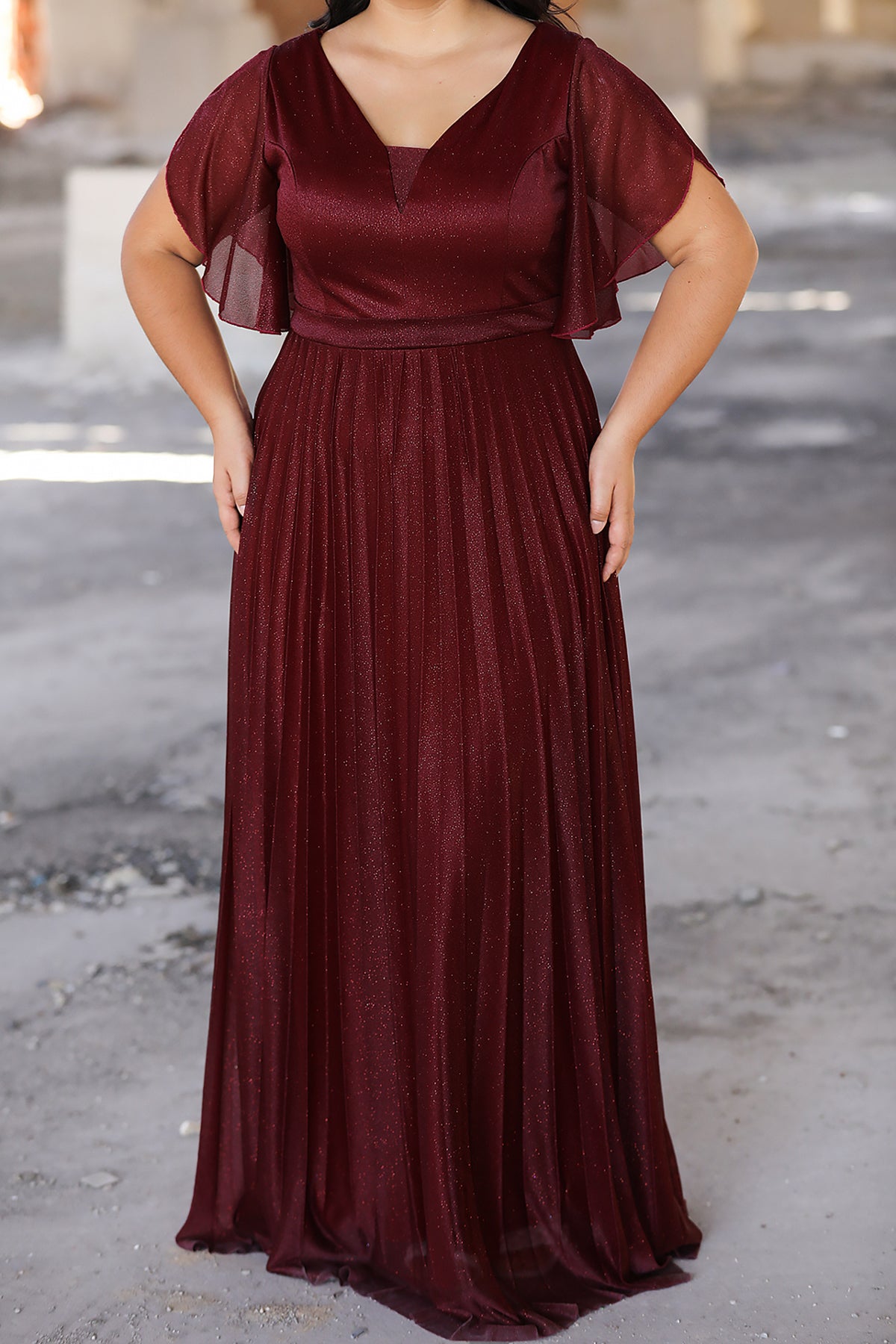 Lange maxi-jurk zomerjurk voor grote maten - NELB0588D5064BRD