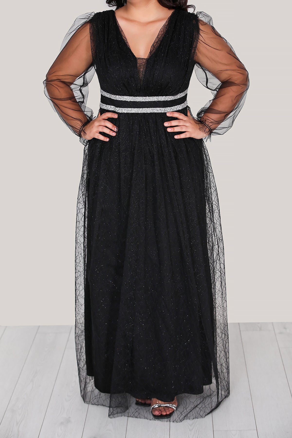 Age sizes of lace dress with long evening - NELB0588D5160SYH