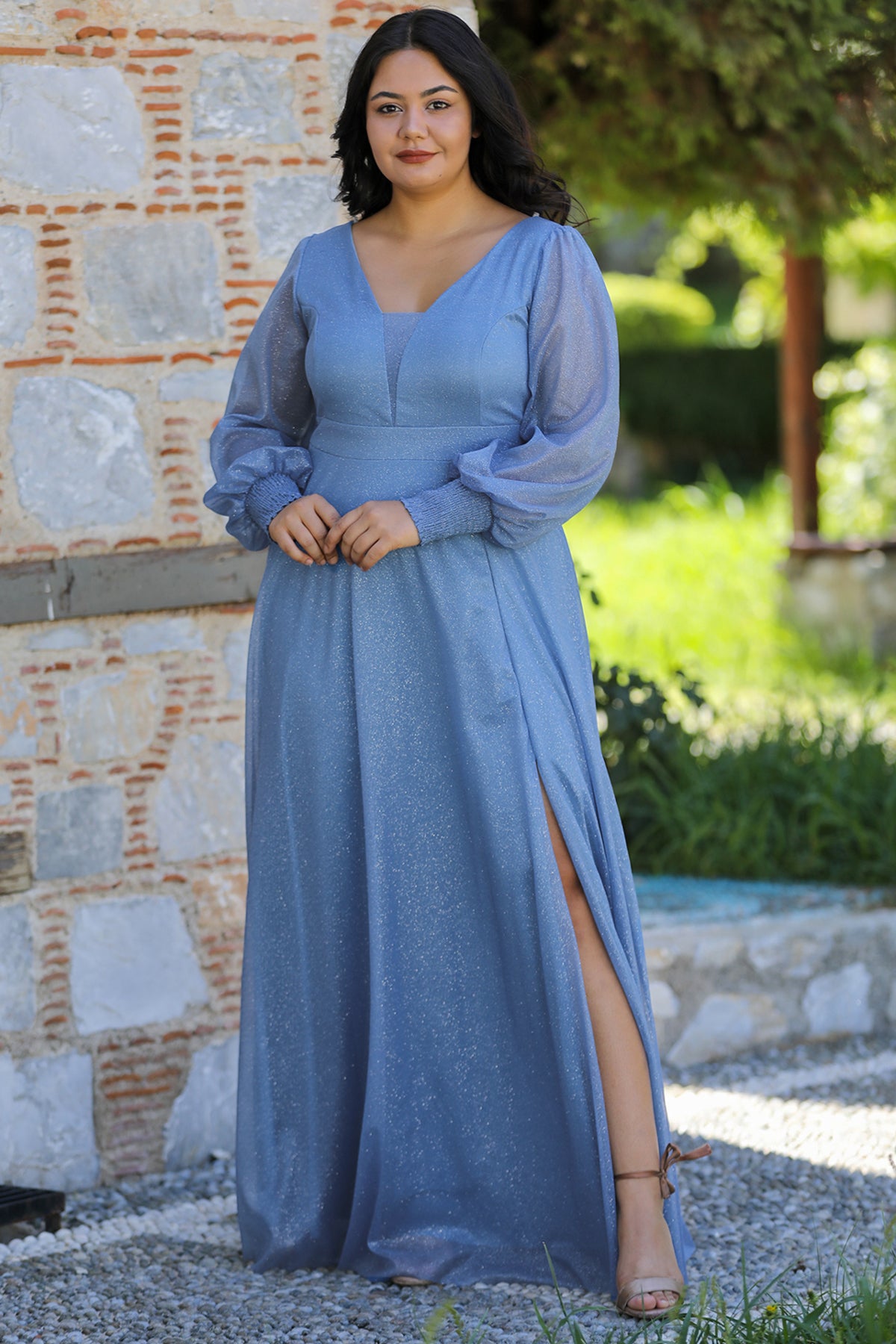 Evening dress maxi dress for women - NELB0588D5158MVİ