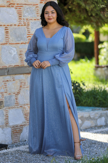 Evening dress maxi dress for women - NELB0588D5158MVİ