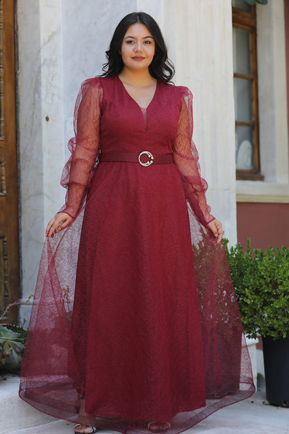 Langes Maxikleid Sommerkleid für große Größen- NELB0588D5161BRD